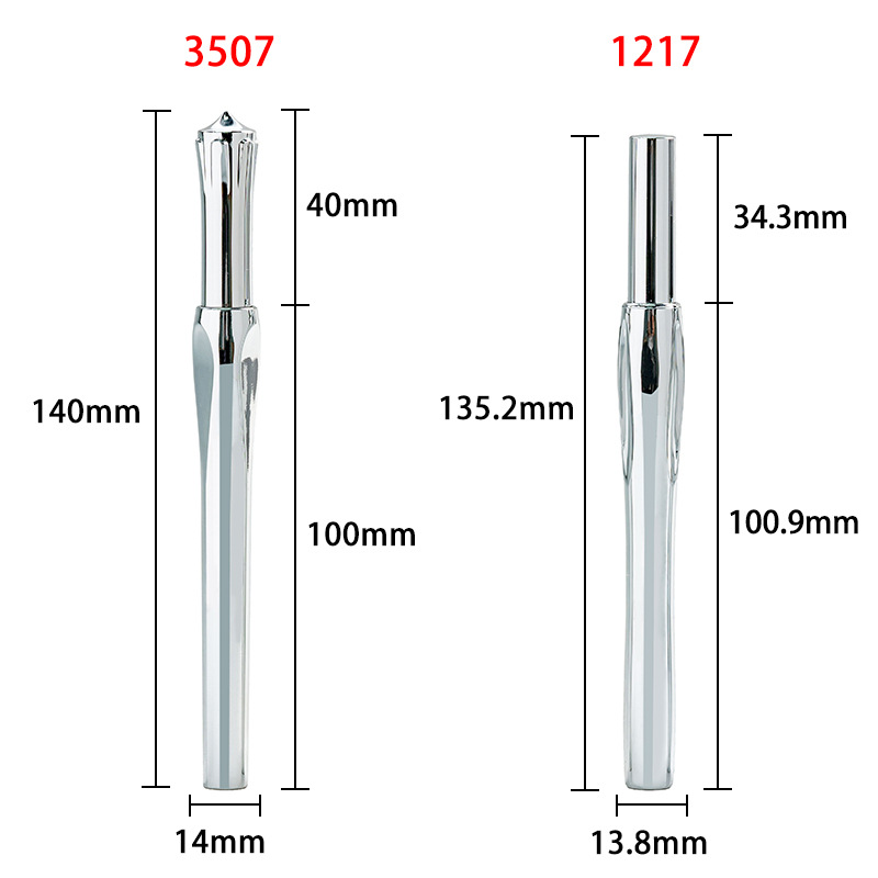 Double-ended Eyebrow Pencil Packaging Two-pronged Eyeliner Pen Empty Tube With Steel Ball And Ultra-fine Brush Head