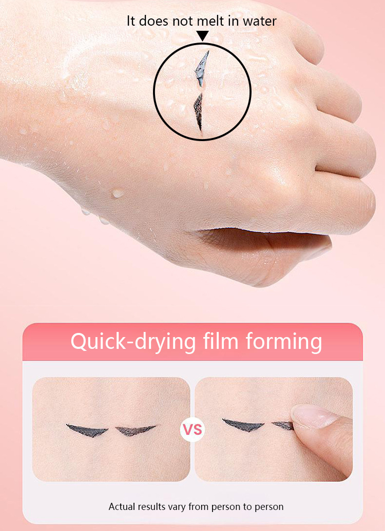 Wholesale Lazy Makeup Fast Dry Waterproof Long Lasting 2 In 1 Lower Liquid Dual Head Eyelash Eyeliner Stamp Pen