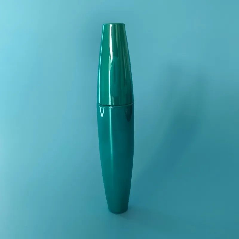 New Arrival Green Color New Style Luxury Mascara Tubes Hot Stamping Plastic Mascara Tube with Wand for Cosmetic Packaging