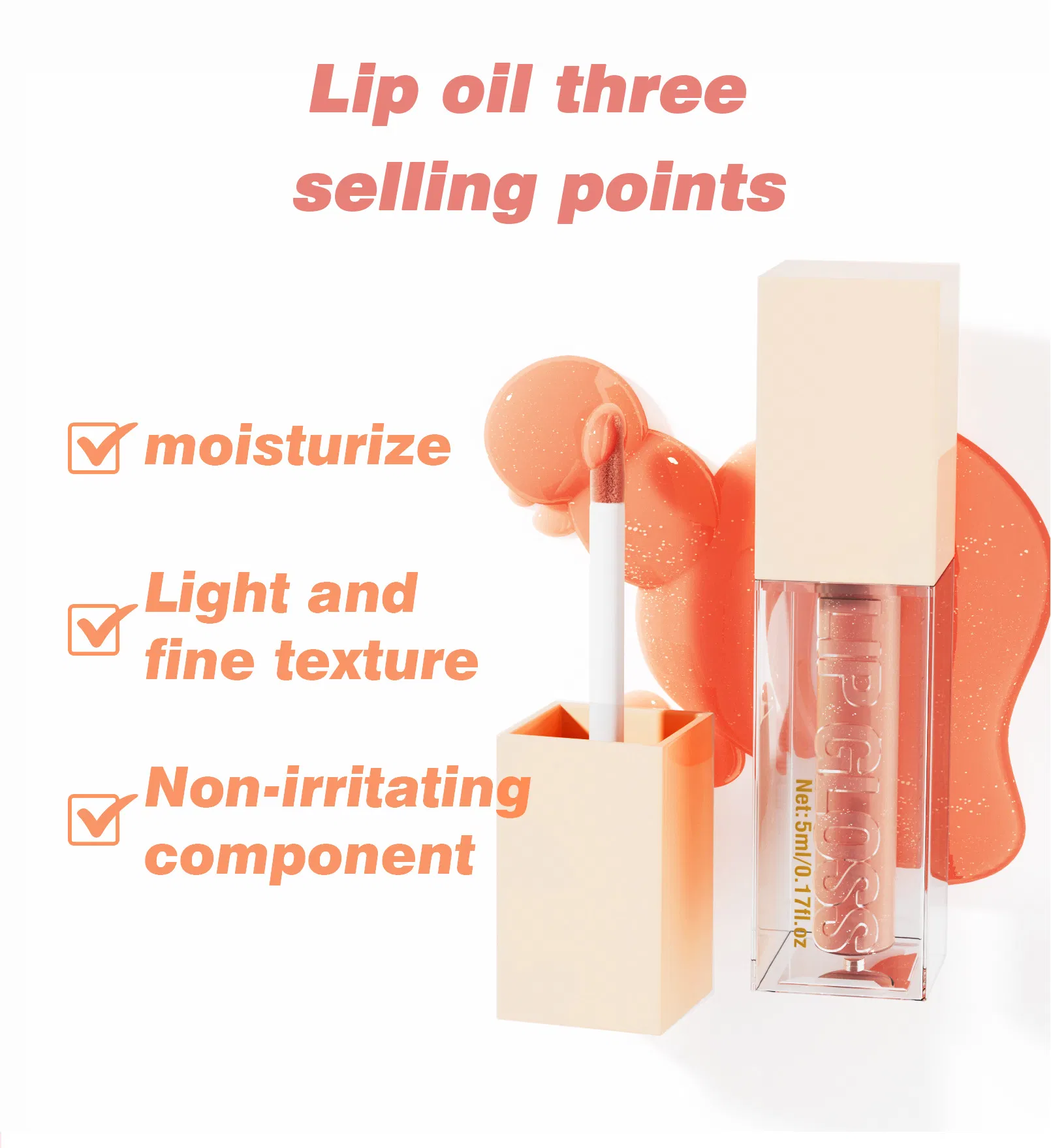 Factory Directly Supply New Lip Gloss Moisturizing Water Mirror Lip Tint