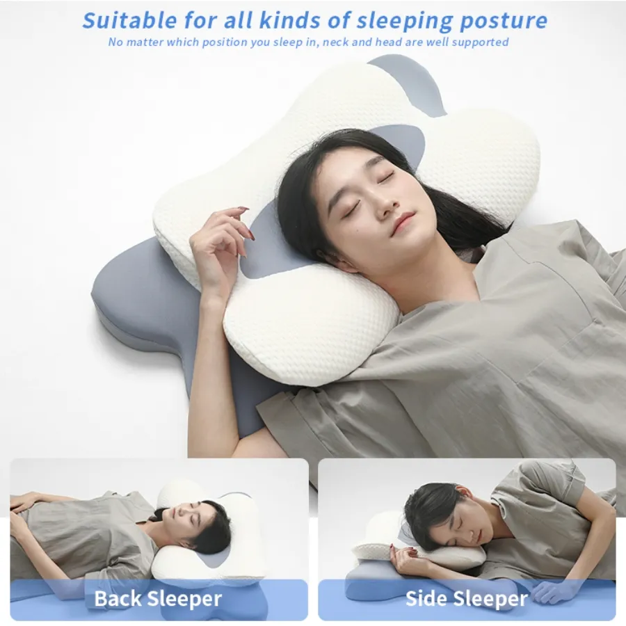 Premium Quality Sleeping Ergonomic Contour Cooling Gel Memory Foam Pillow