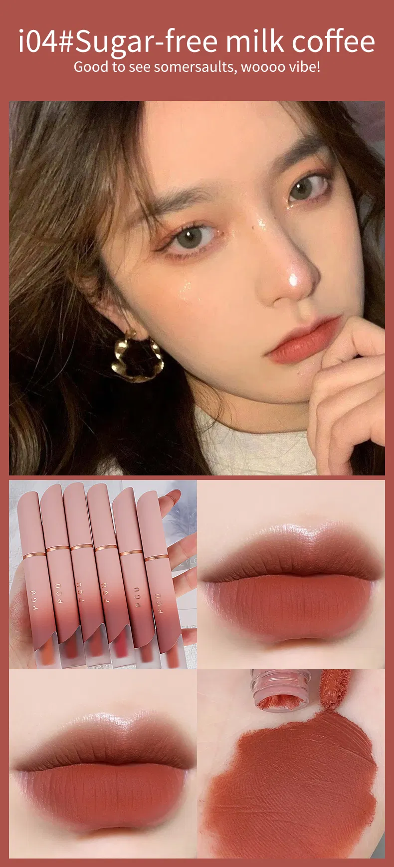 Makeup Natural Liquid Lipstick Non-Sticky Cup Velvet Matte Lip Gloss