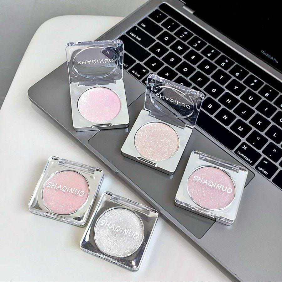 SHAQINUO Private Label Bulk Professional Face Maquillaje Highlighter Powder Vegan Waterproof 3D Easy to Remove Highlighter