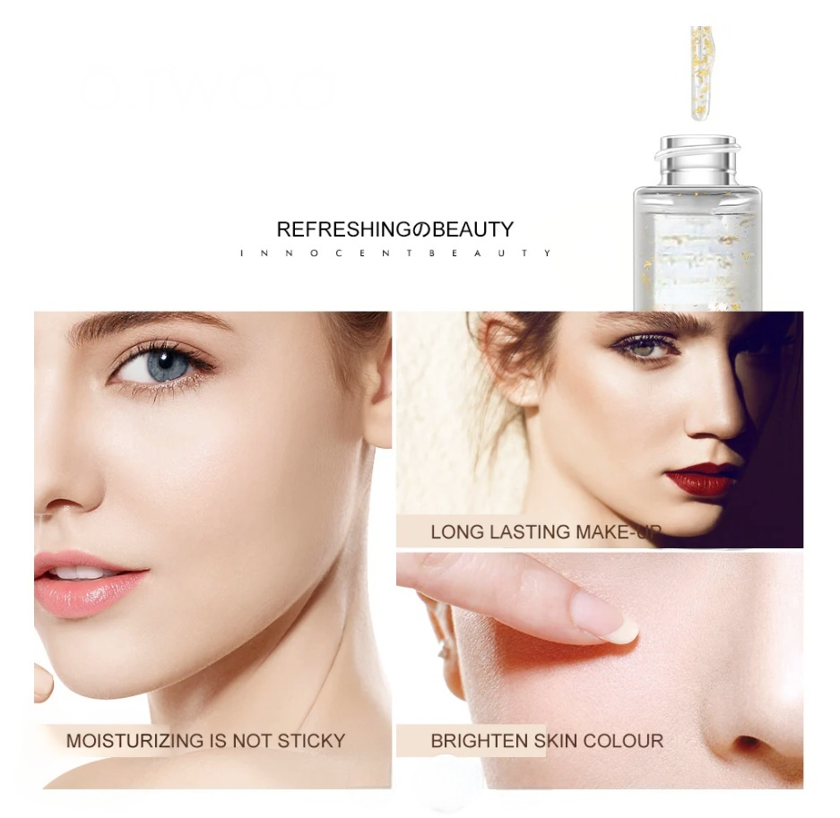 Pre-makeup Herbal Matte Long Lasting Liquid Oil Control Moisturizing Face Primer Gold Foil Natural Nutritious Anti-Wrinkle for