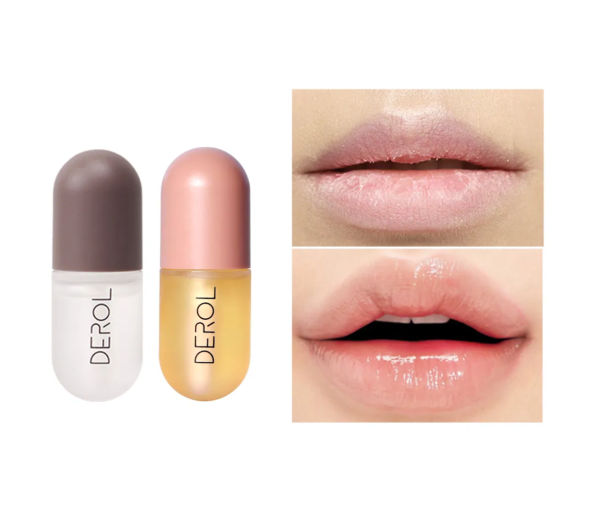 Online Wholesale in Stock Natural Ginger Mint Lip Balm Set Organic Vegan Ginger Mint Lip Plumper Kit Capsule Lips Maximizer Ginger Mint Lip Gloss Plumper