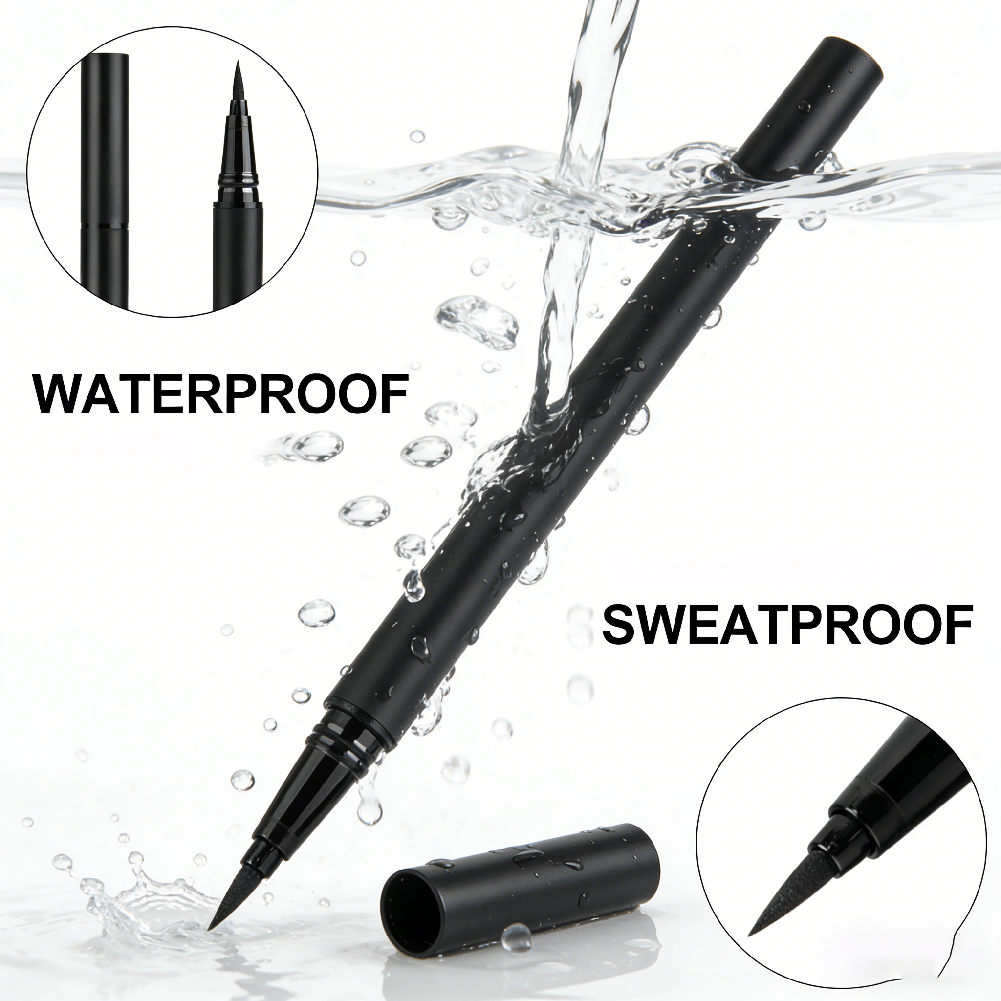 Vegan High Quality Waterproof Long Lasting Sexy Cosmetic Pencil Eyeliner Private Label Colorful Liquid Eyeliner