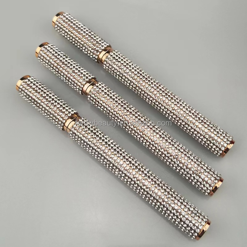 Wholesale Vegan Matte Black Color Waterproof Eye Pencil Luxury Diamond Eyeliner Pencil Private Label
