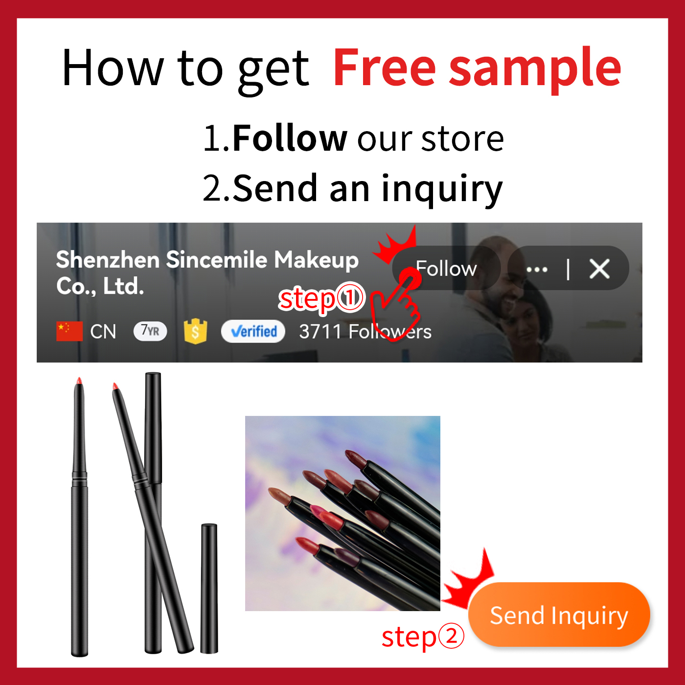 Creamy lip liner product display 1