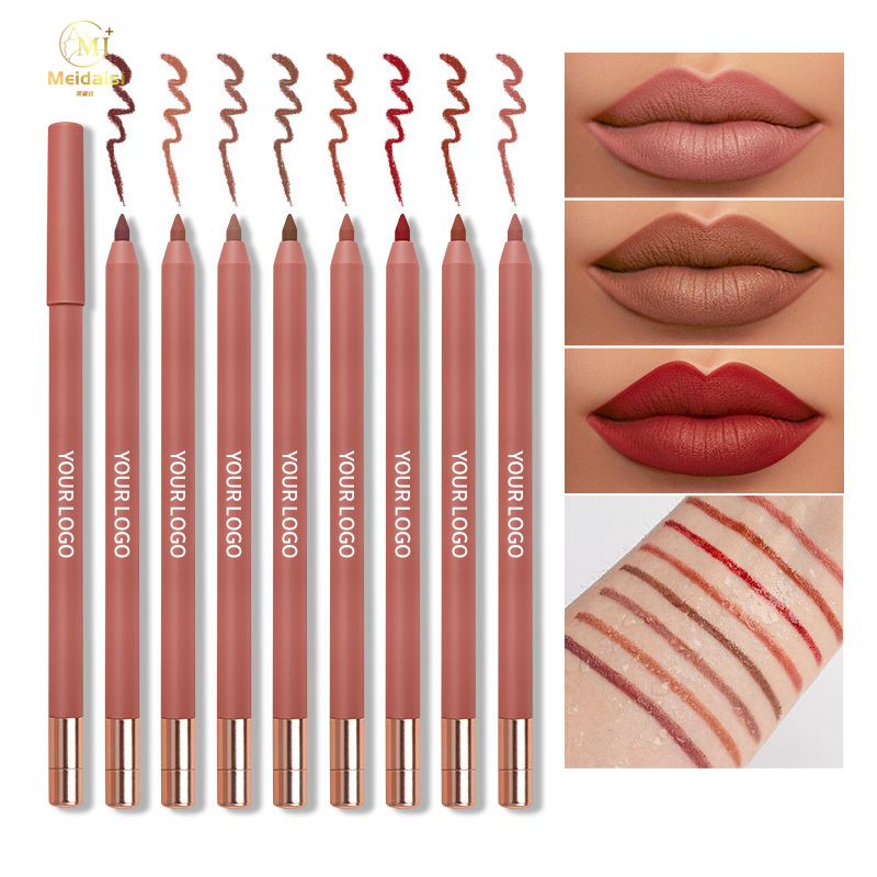 High Quality Pigmented Cream Lip Liners Wholesale Custom Lip Makeup Lipliner Pen Smooth Private Label Lip Pencil