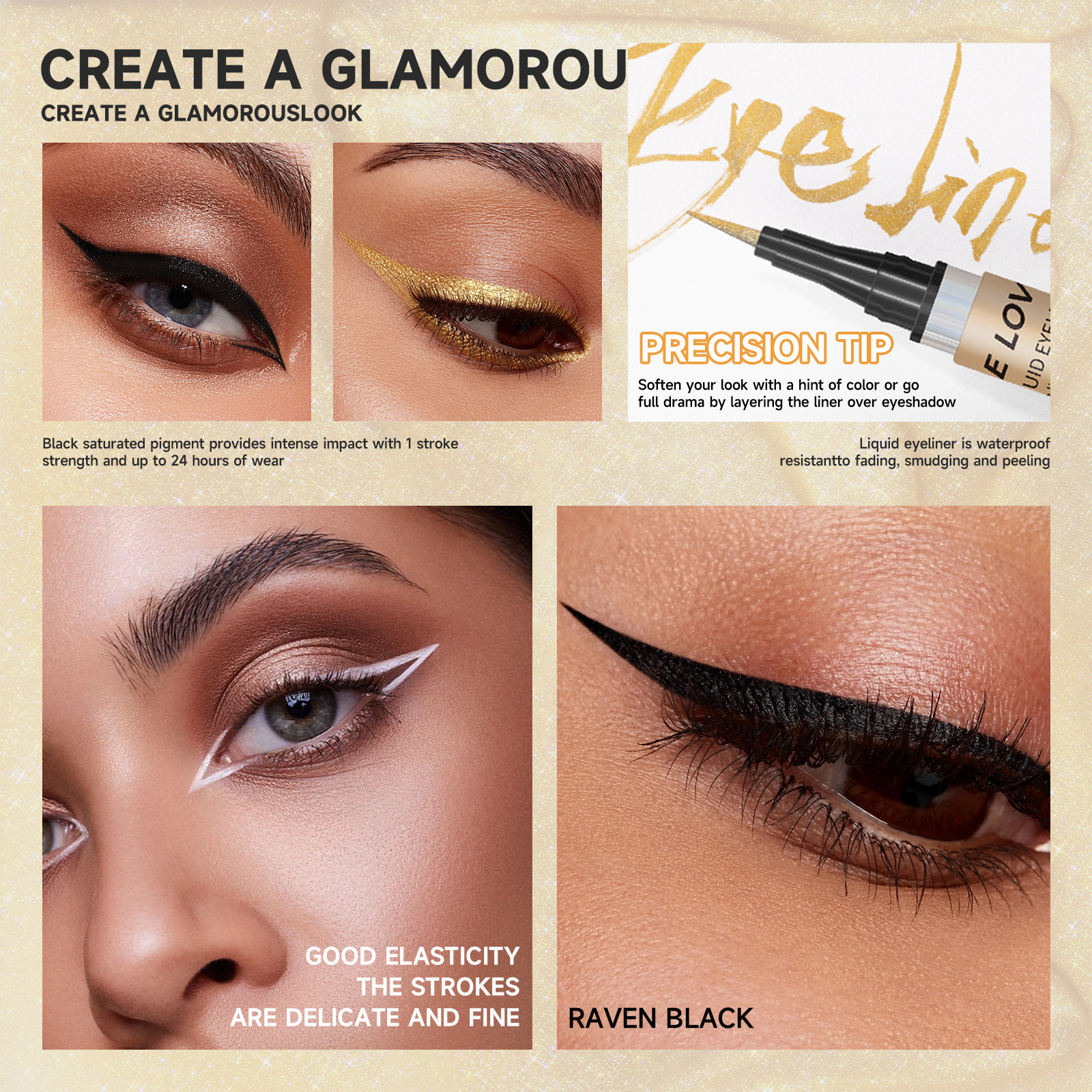 SHE LOVES Multicolor Brown Ultra-Fine Microfiber Liquid Eyeliner Pencil Long-Lasting Waterproof Smudge-Proof Cosmetic Makeup