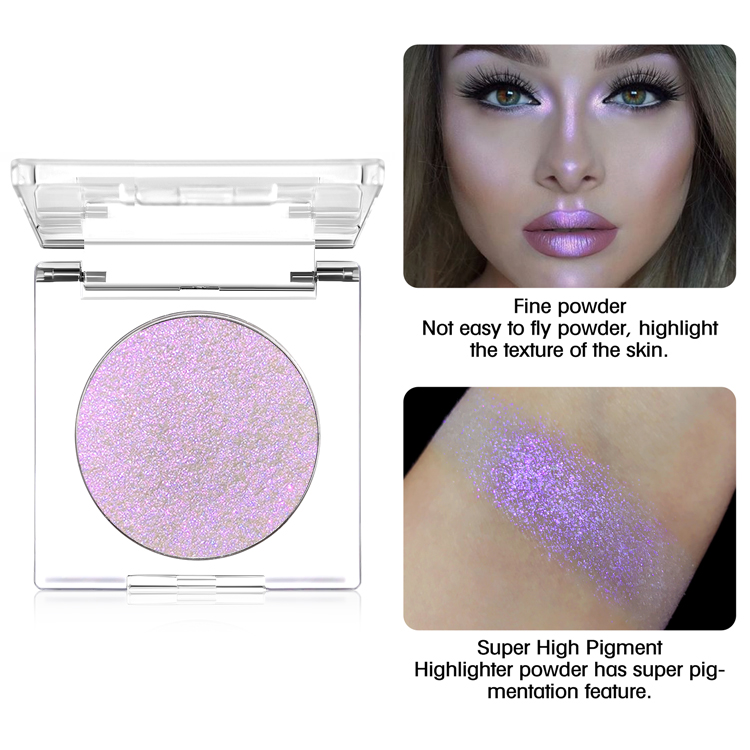 High Quality Vegan Cruelty-Free Shimmer Glitter Highlighter Makeup Custom Logo Palette With Smooth Brighten Face Body Wholesale