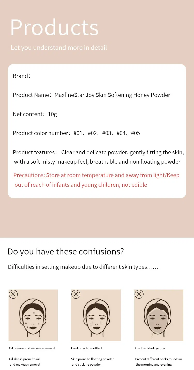 Oil Control and Long-Lasting Wear Translucent Setting Powder Cosmetics with Flawless Finish