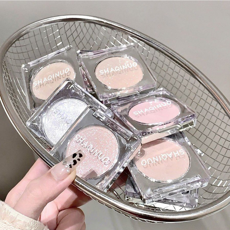 SHAQINUO Private Label Bulk Professional Face Maquillaje Highlighter Powder Vegan Waterproof 3D Easy to Remove Highlighter
