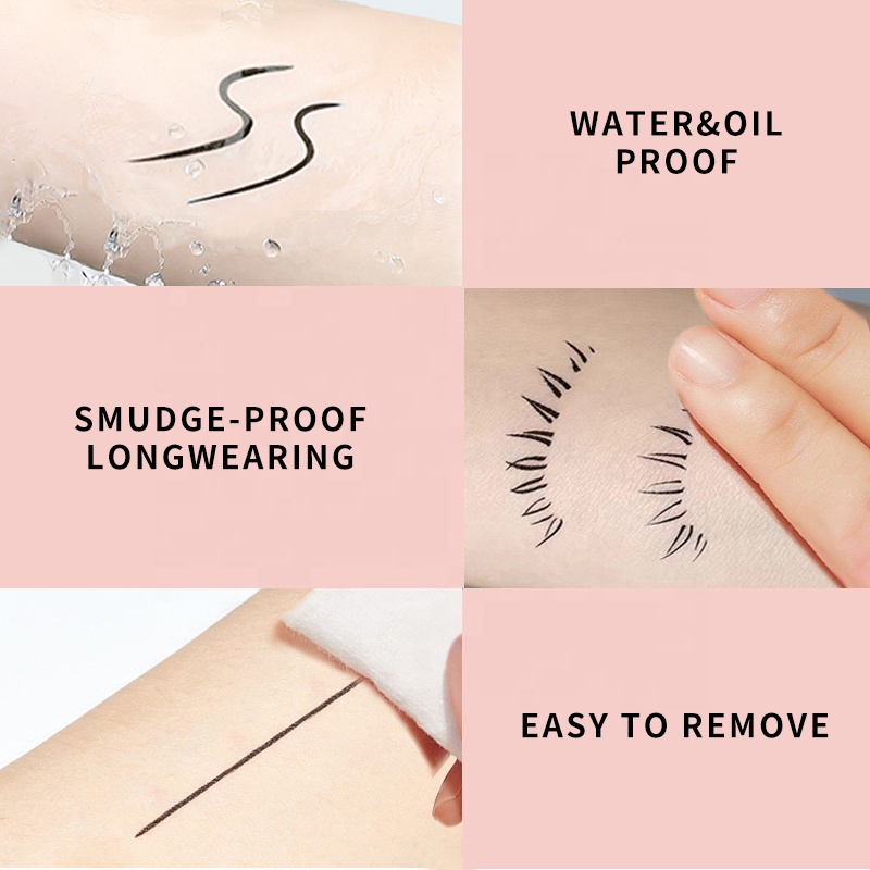 Custom Logo Cosmetics Professional Black Makeup Eye Liner Pen Private Label Eyeliners Eyes Waterproof Liquid Eyeliner Pencil