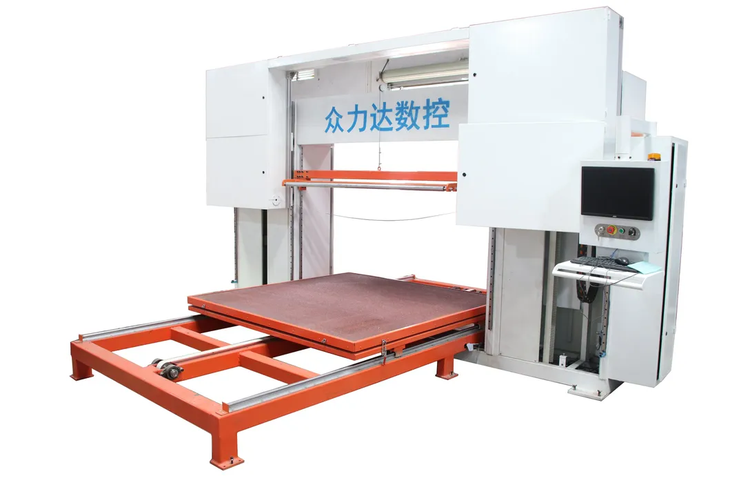 High Efficiency Sponge Contour Cutting Machine Horizontal Blade CNC Foam Cutter