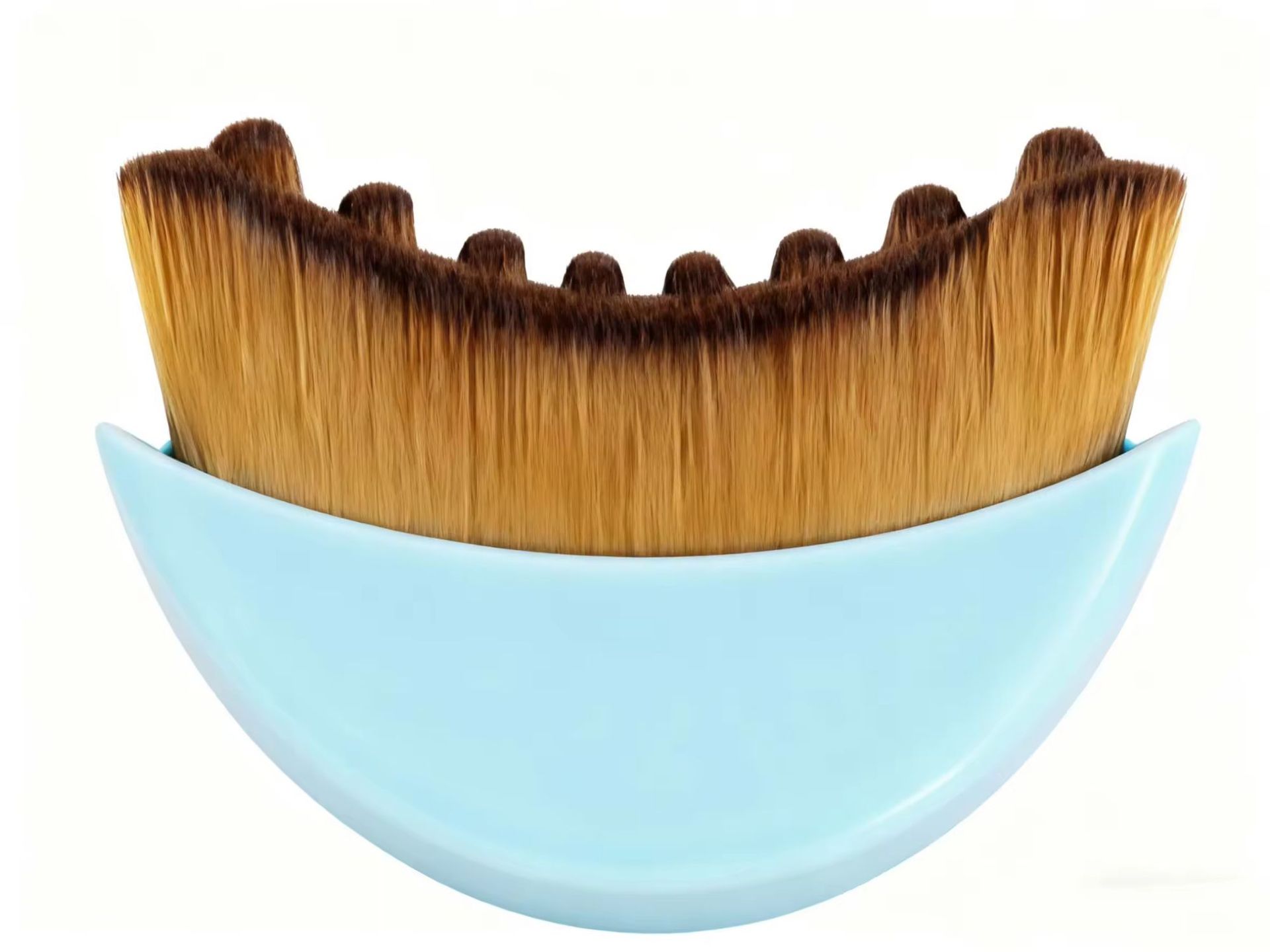 Synthetic Hair Lymphatic Contour Face Brush Usage