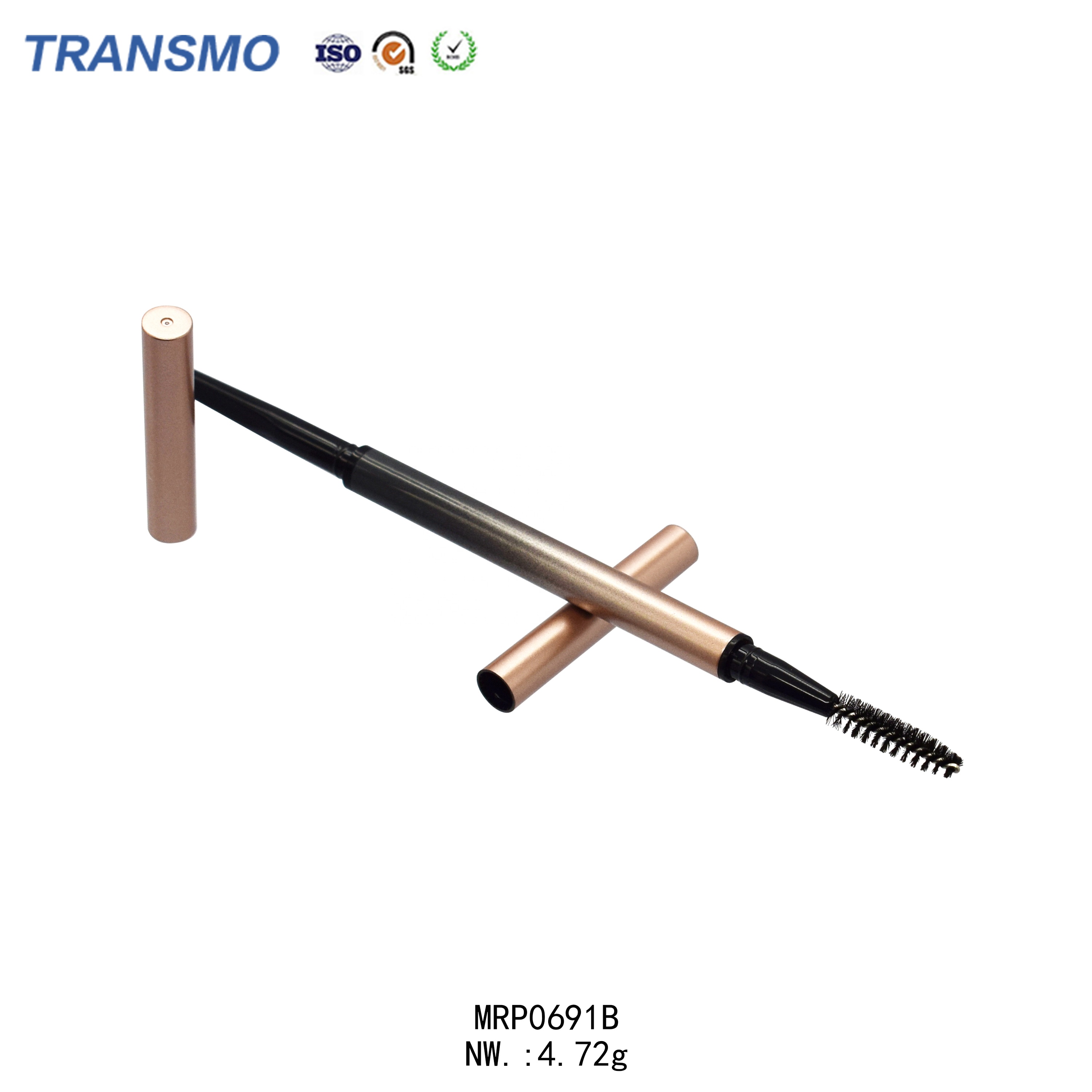 Gradient Gold Brow Pencil Custom Logo Gold Eyebrow Pencil Double Sided Empty Eyebrow Pencil