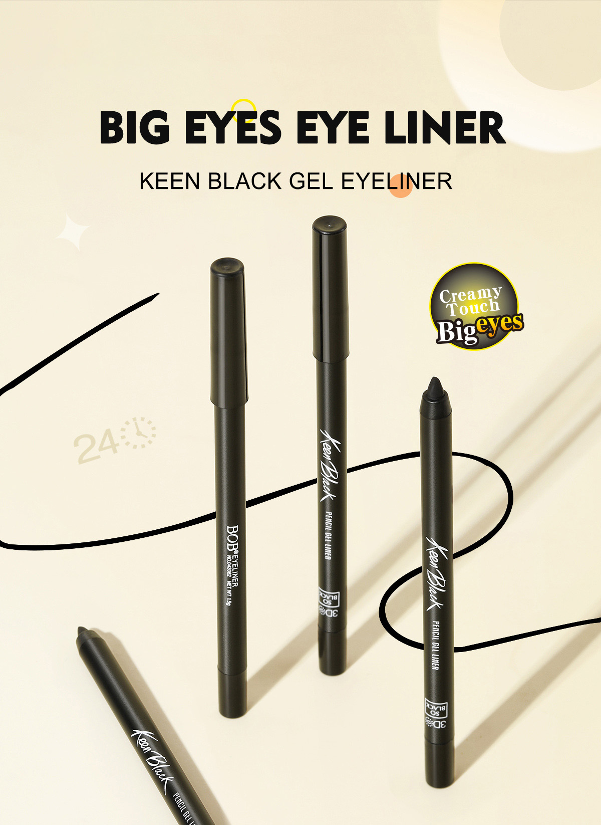 Private Label Waterproof Eyeliner Pencil Water-Proof Long-Lasting Makeup for Eye Use for Lady's Eyes Beauty Makeup