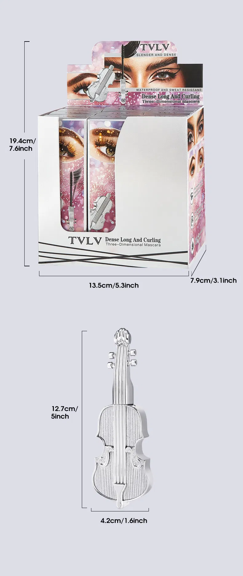 Ultimate 24-Hour Waterproof Mascara for Curly, Violin-Shaped Lashes