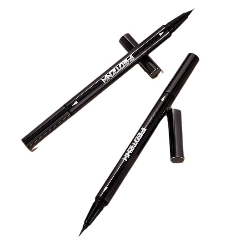 Feotznw Fatinny Double-headed Eyeliner Pen Long-lasting Sweatproof Fine Tip for Eye Use-Beginners Makeup Fixing