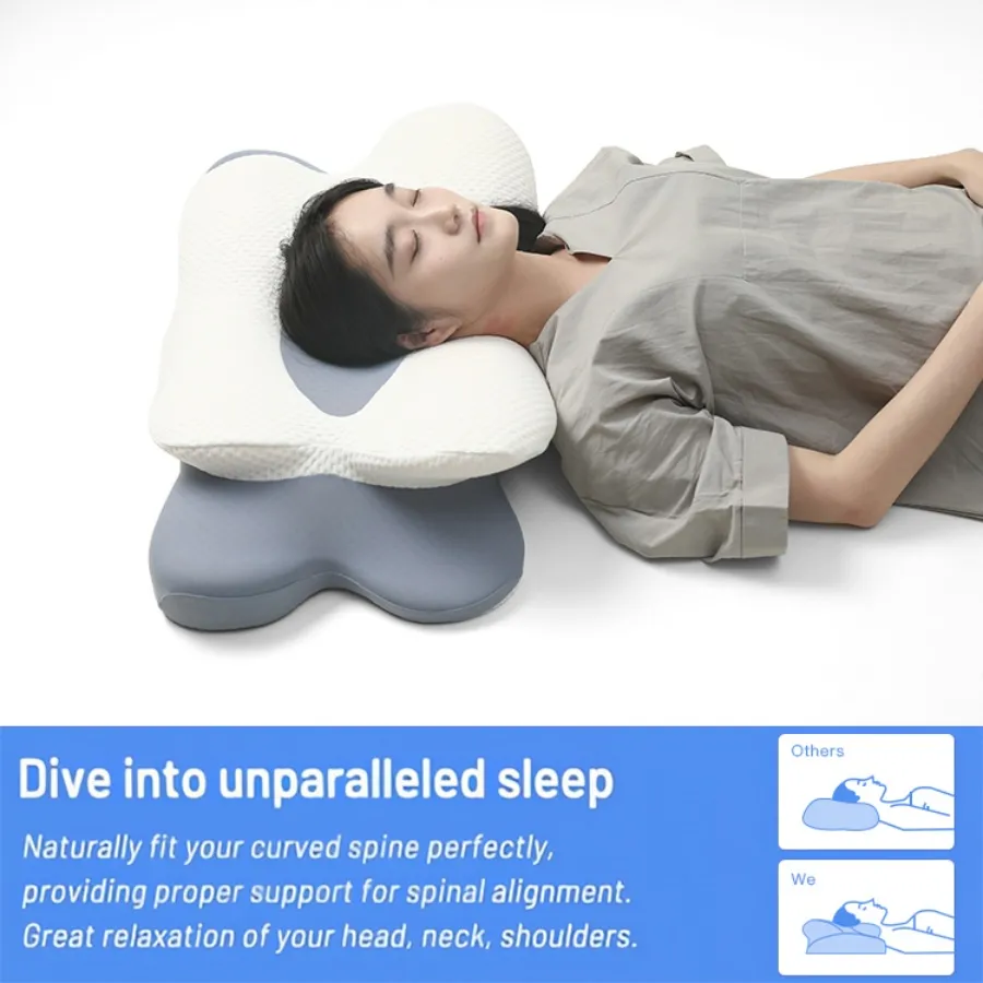 Premium Quality Sleeping Ergonomic Contour Cooling Gel Memory Foam Pillow