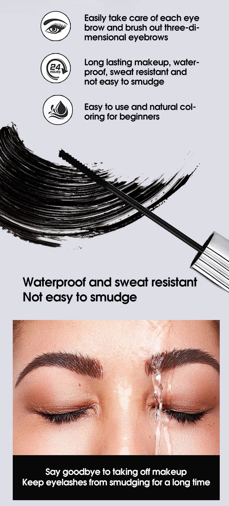 Ultimate 24-Hour Waterproof Mascara for Curly, Violin-Shaped Lashes