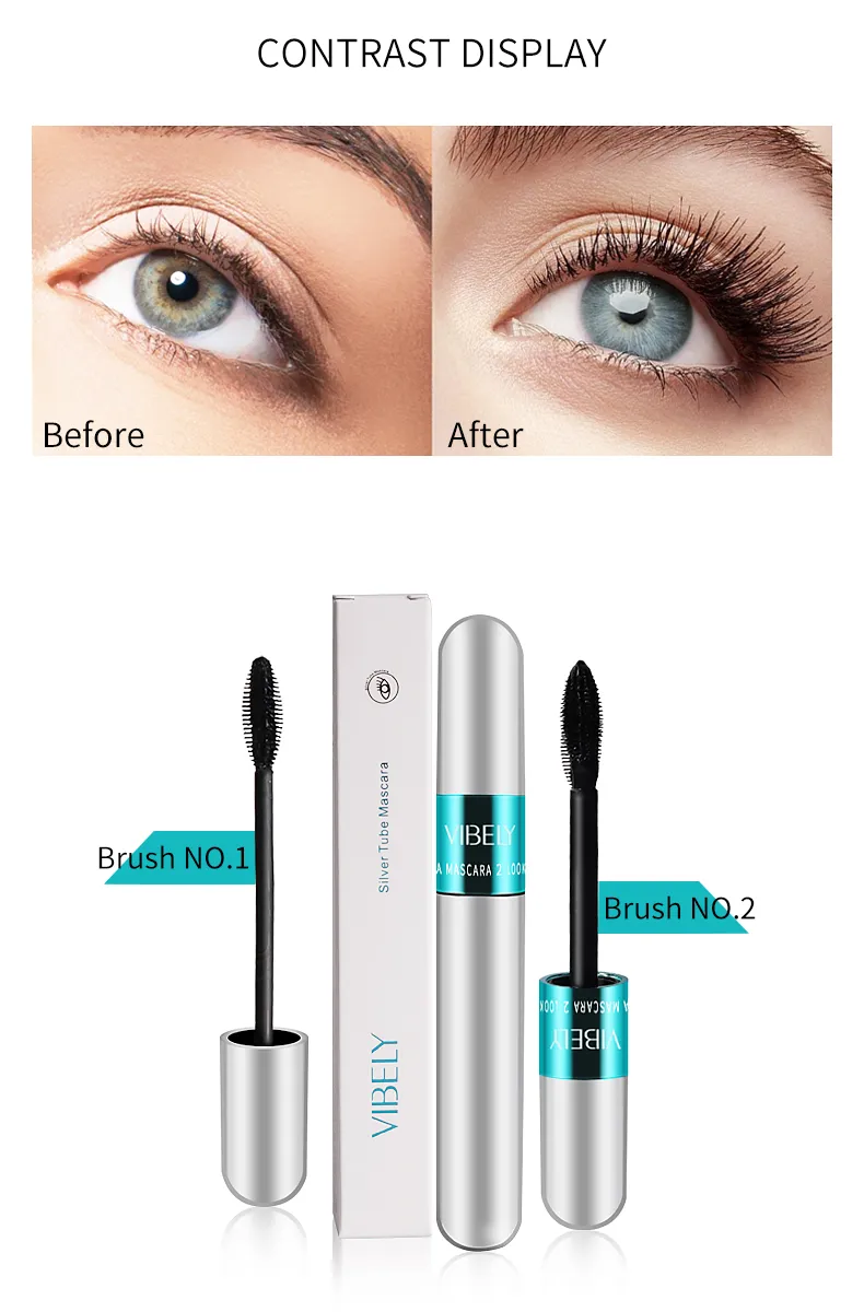 Private Label 2-in-1 Quick Dry Lasting Eyelash Thick Curling 4D Mascara