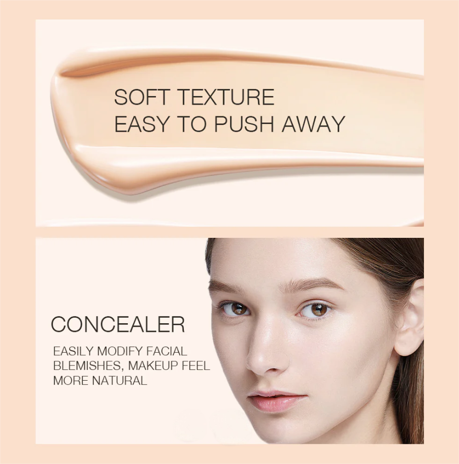 High Coverage BB Cream Dark Skin Tones Long-Wear Moisturizing Liquid Form Oil-Control Brighten Natural Customized Private Brand
