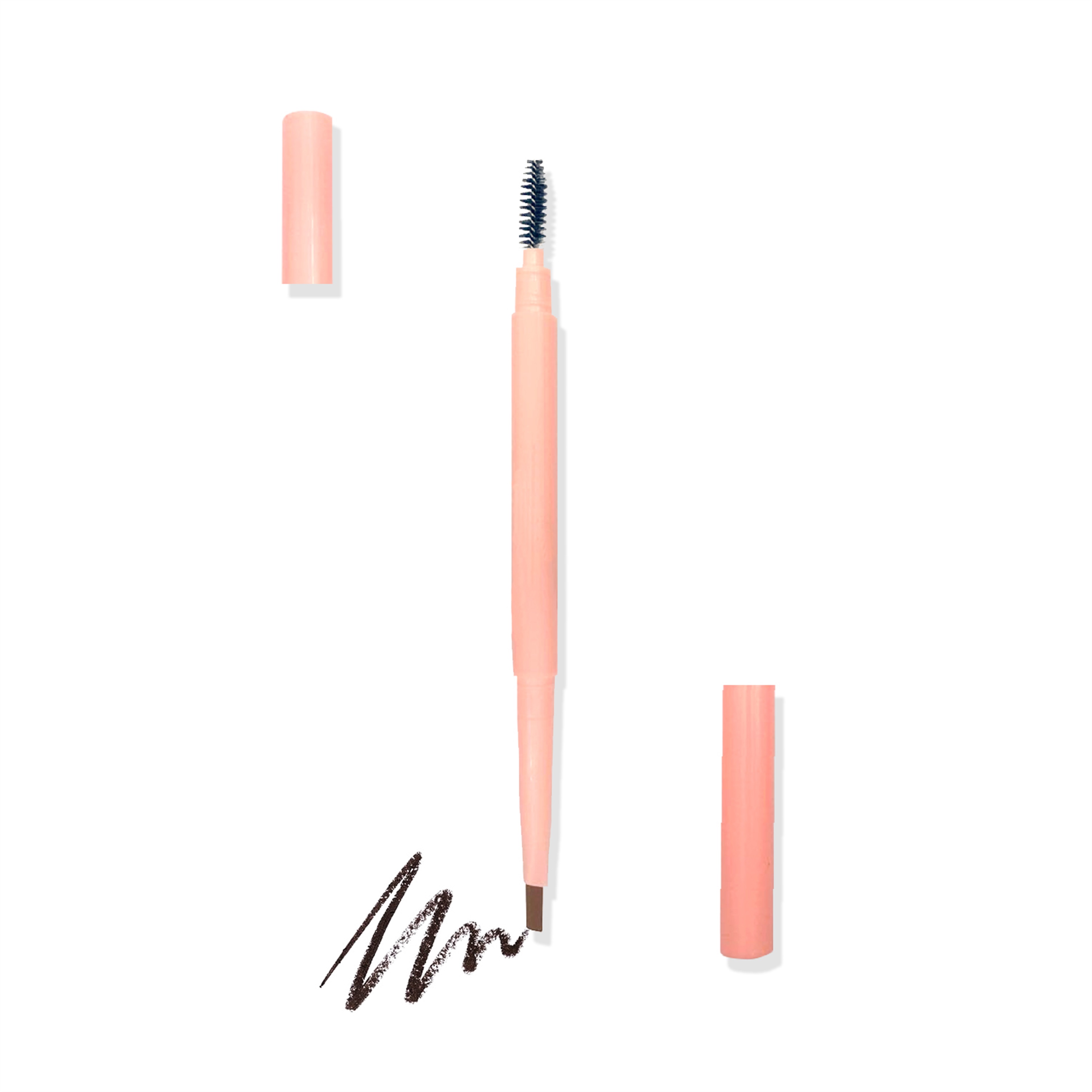 Eyebrow Pencil Double Head Waterproof Slim Mechanical Spoolie 5 Natural Shades Dark Brown Light Brown Gray Black Custom