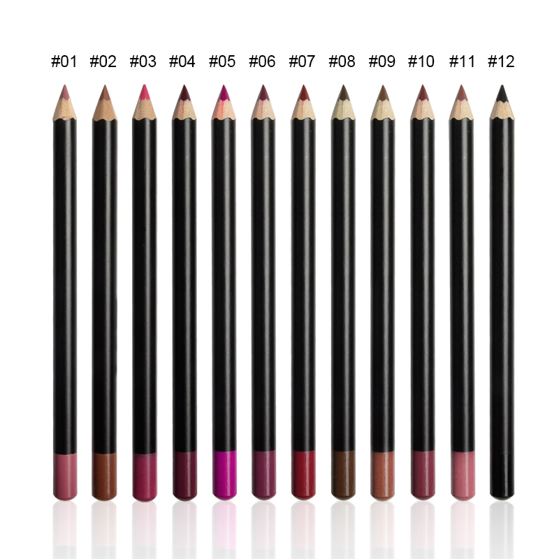 Long Lasting Lipliner Custom Black Matte Smudge Proof Lip Liner Vendor Creamy Lip Liner Pen Private Label Brown Lip Liner Pencil
