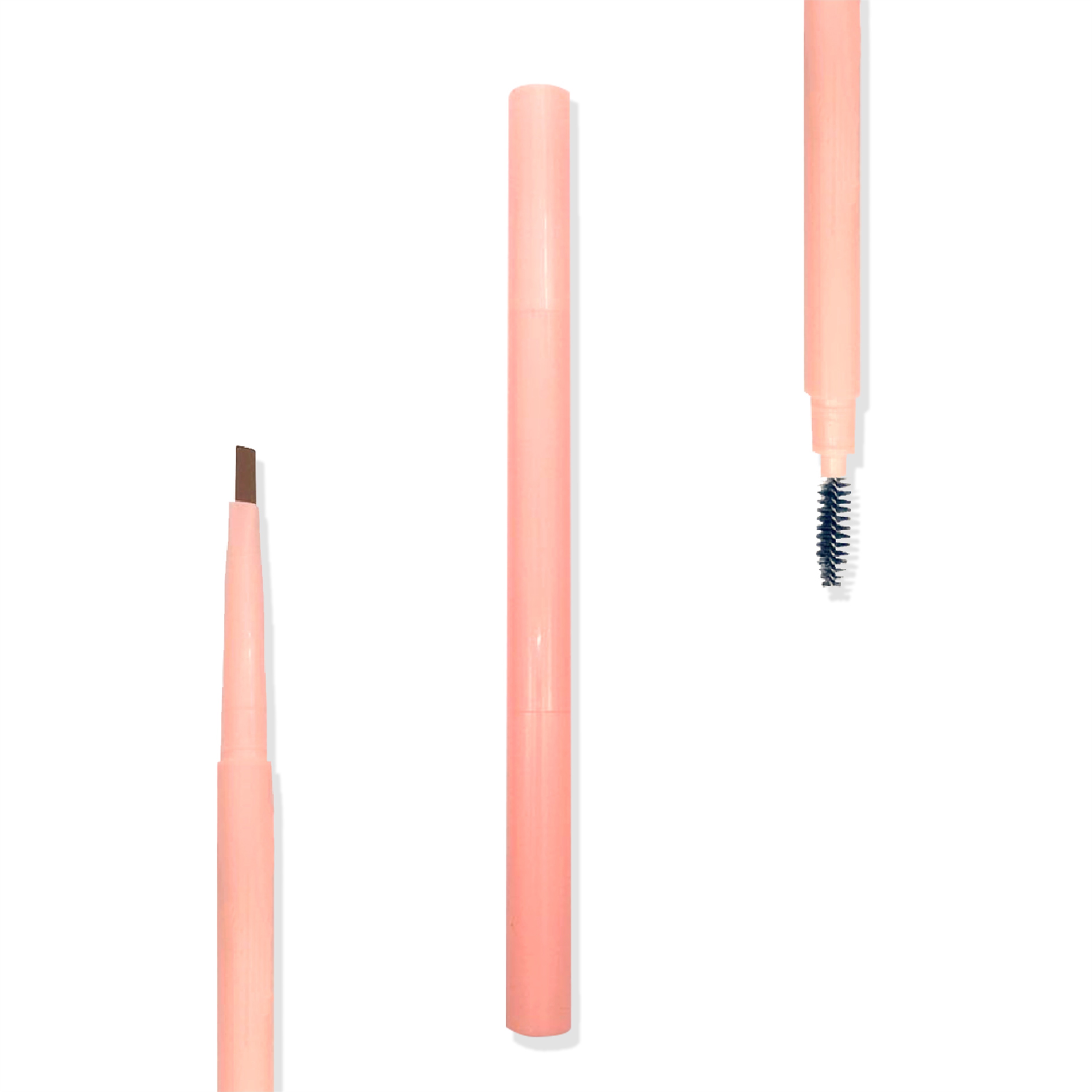 Eyebrow Pencil Double Head Waterproof Slim Mechanical Spoolie 5 Natural Shades Dark Brown Light Brown Gray Black Custom