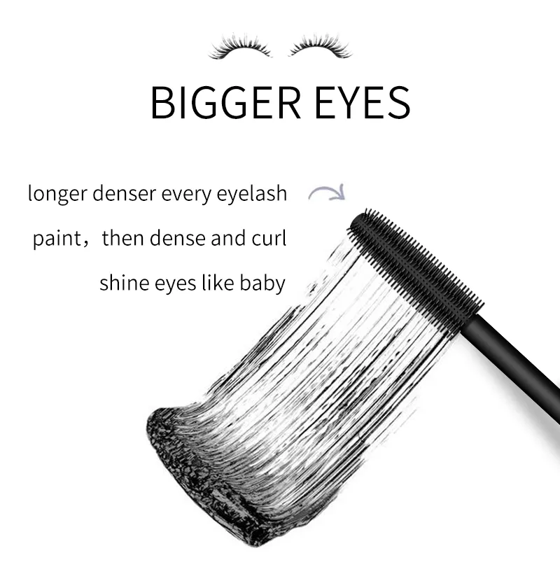 Waterproof Long Lasting Natural Fiber Mascara Eye Lash Extension Mascara for Makeups