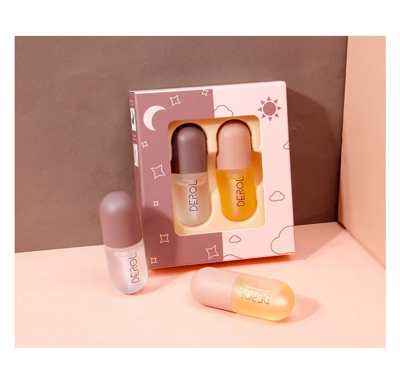 Online Wholesale in Stock Natural Ginger Mint Lip Balm Set Organic Vegan Ginger Mint Lip Plumper Kit Capsule Lips Maximizer Ginger Mint Lip Gloss Plumper