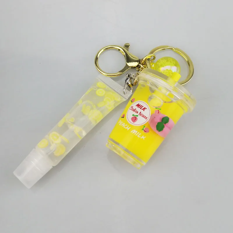 OEM Keychain Lip Gloss Moisturizing Fruit Lemon Clear 5g