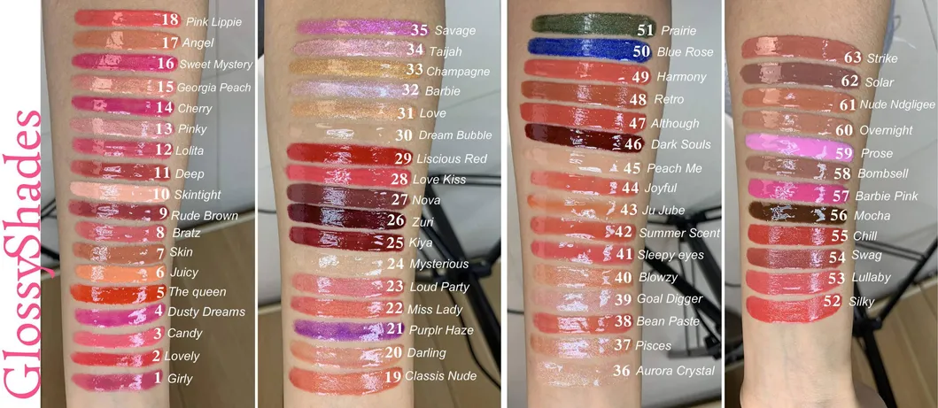 Diamond Lipgloss Tube Cosmetics Wholesale Vegan Clear Lip Gloss Private Label