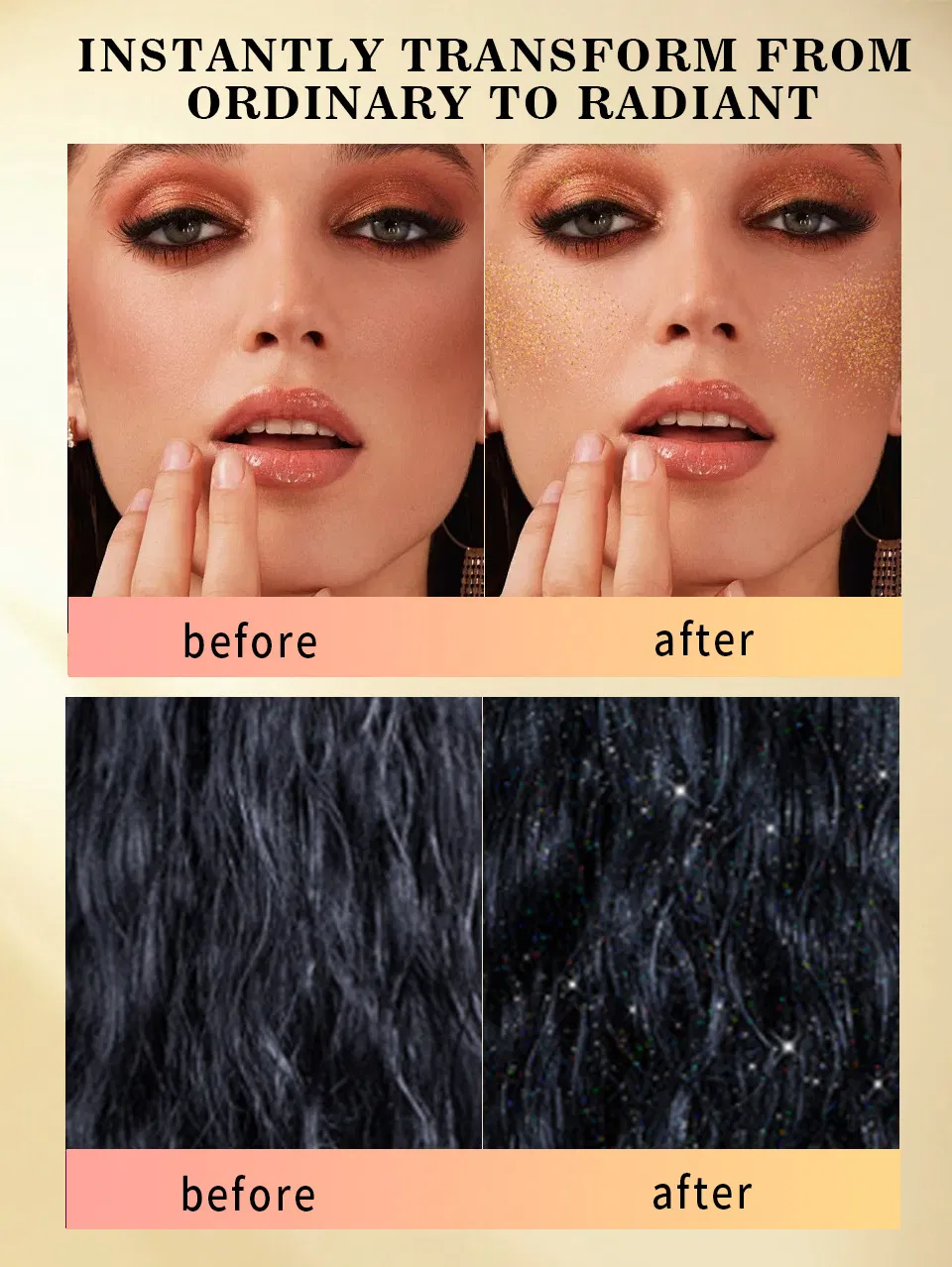 Custom Highlighter Makeup 6 Colors Glitter Setting Spray