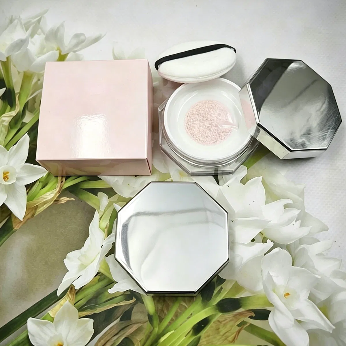 Custom Private Label Mineral Full Coverage Waterproof Long-Lasting Sunscreen Oil-Control Face Setting Powder