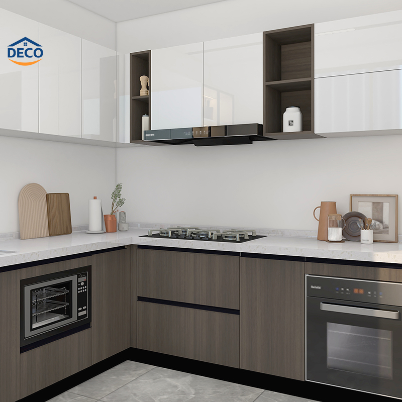 Luxury Design PVC Modern Modular Kitchen Furniture Home Furniture Custom Kitchen Units for Sale