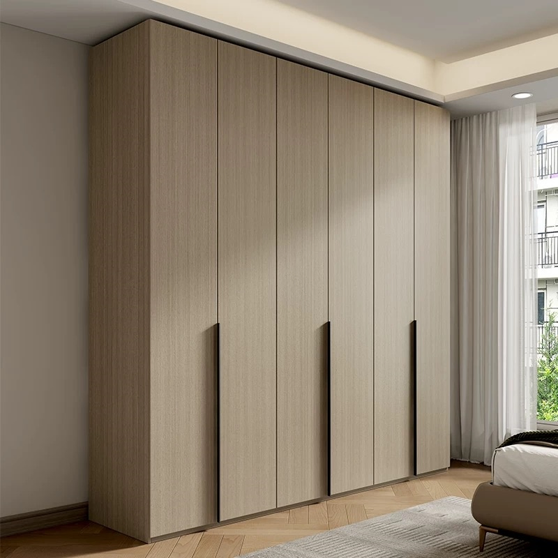 Luxury Modern Home Hotel Bedroom Furniture 6 Hinged Doors Wardrobe