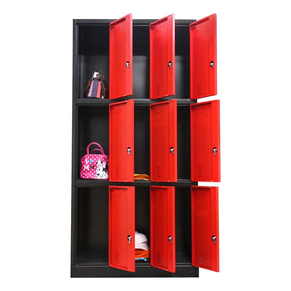 9 Doors Ultimate Organizer Closet Storage System Modern Wardrobe with Lock