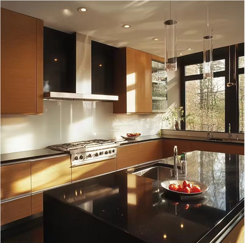 Factory Modern Design Waterproof Metal Aluminium Frame Cupboard Cabintry Aluminum Honeycomb Composite Panel Kitchen Cabinet Set