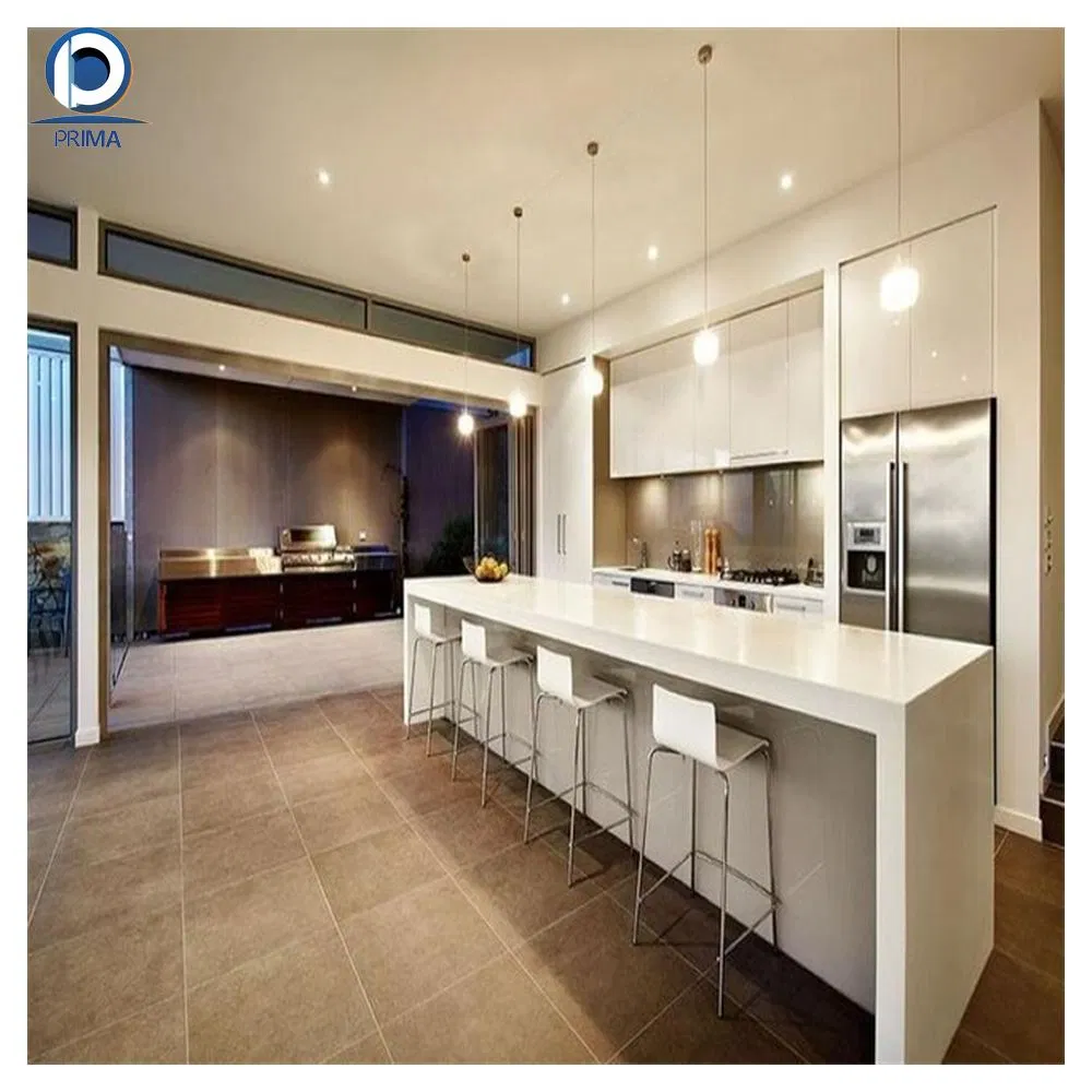 Modern Style Cabinets Lacquer Finish Matte Kitchen Cabinets Pantry Room