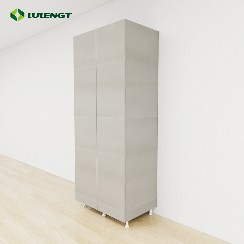 Aluminium Honeycomb Panel Customized Colours Furniture Kitchen Cabinet Aluminum Frame Glass Door Double-Door Tall Cabinet