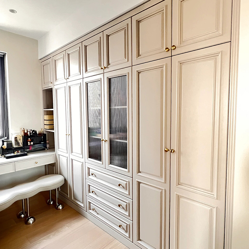 Wholesale Custom Modern Closet Wardrobe with Bridge Unit Versatile and Easy-Opening Hinged Door Designs for Any Room and Dormitory