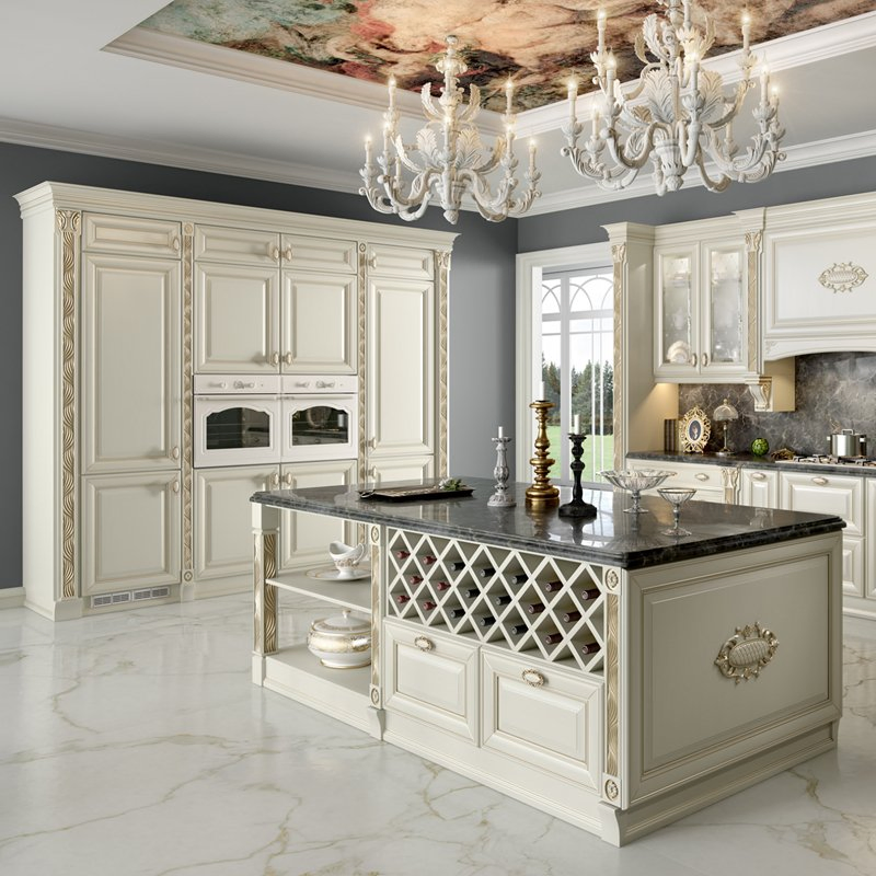 Manufacturers Design Particle Board /Wooden Teak Storage Cabinet Hotel Furniture Simple Aluminium Frame Set Complete Kitchen Cabinets with Table