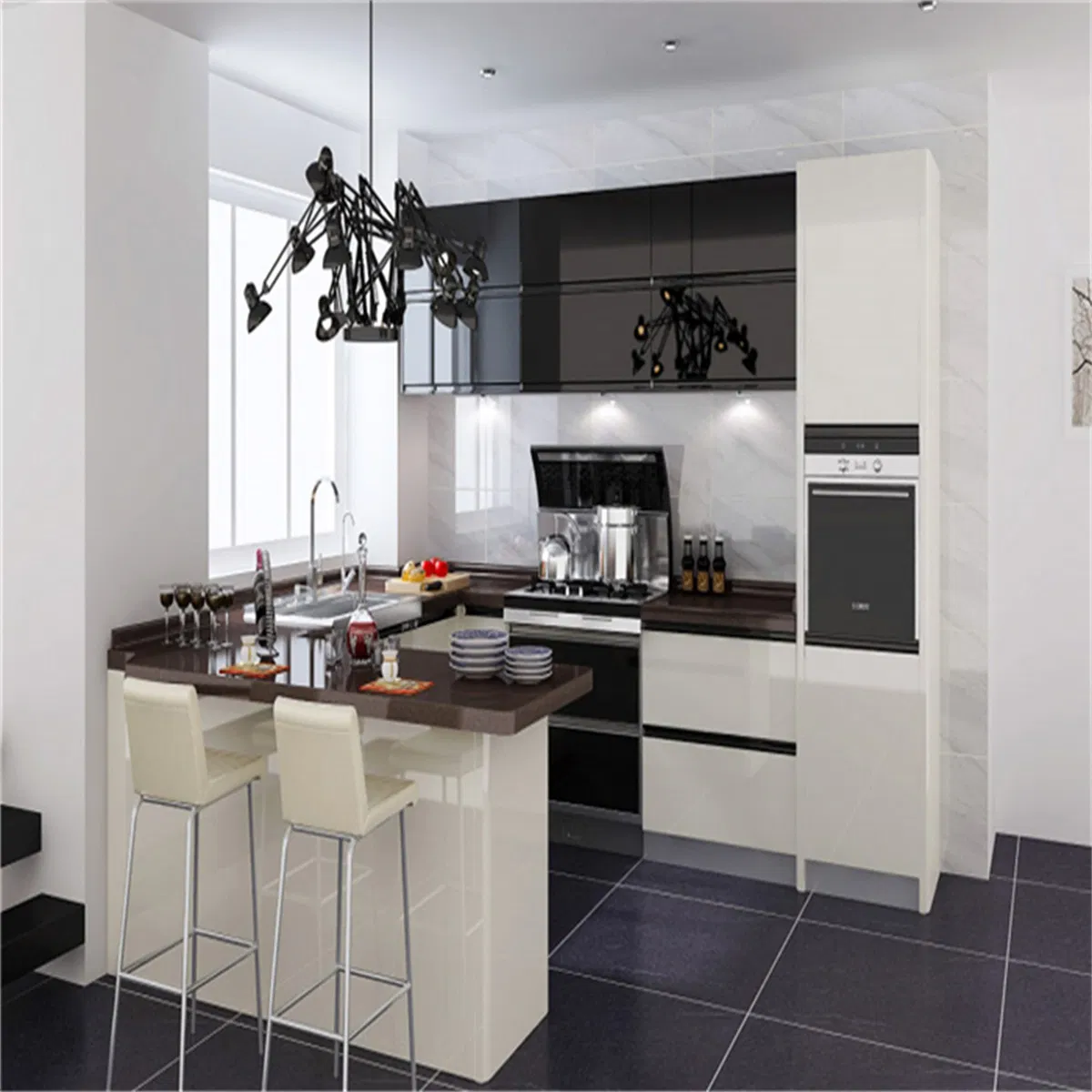 Waterproof Firm Structure Matte Finish Kitchen Cabinets