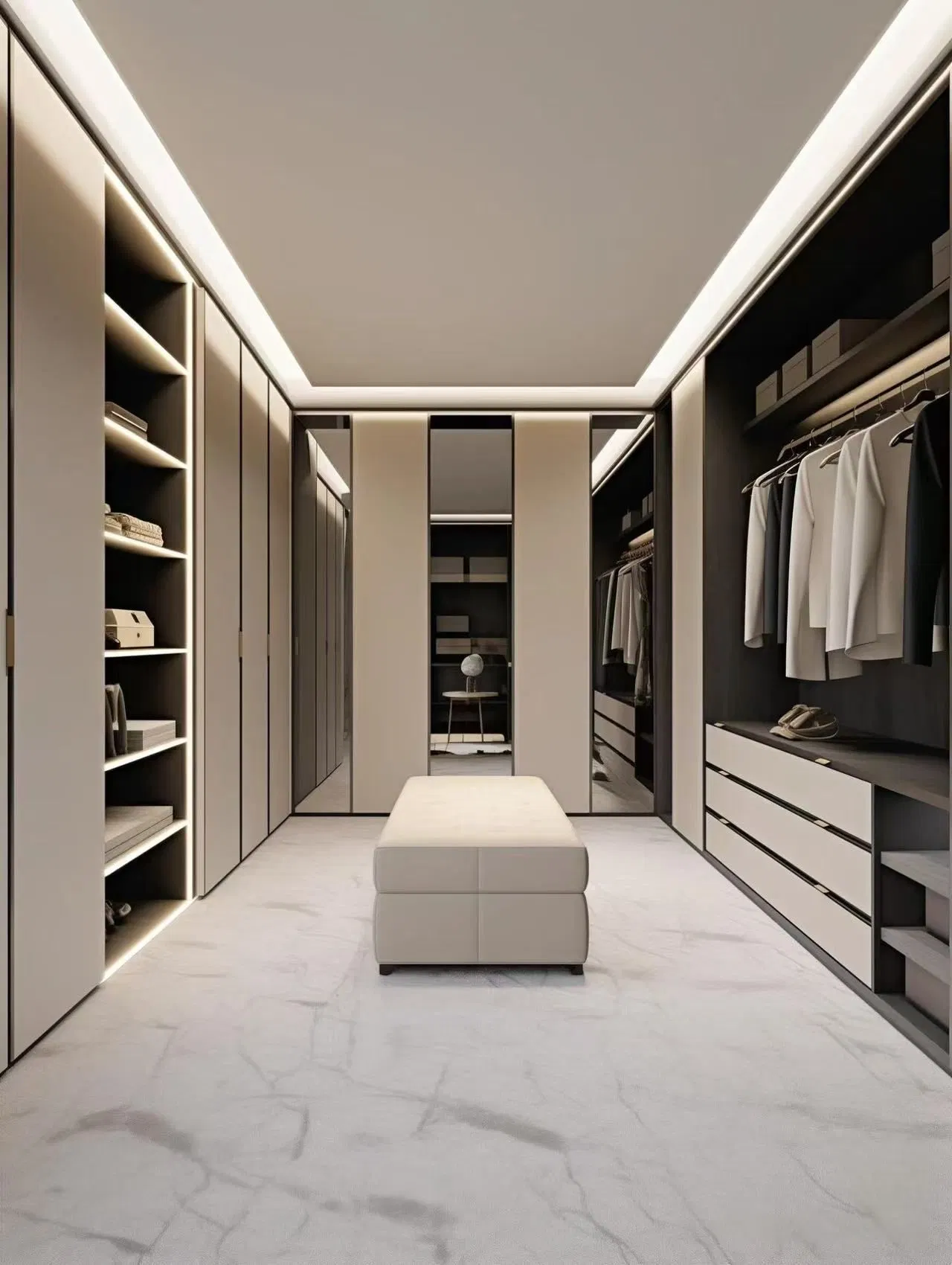 Customized Closet Modern Clothes Storage Cabinets Set Bedroom Furniture Walk in Wardrobe