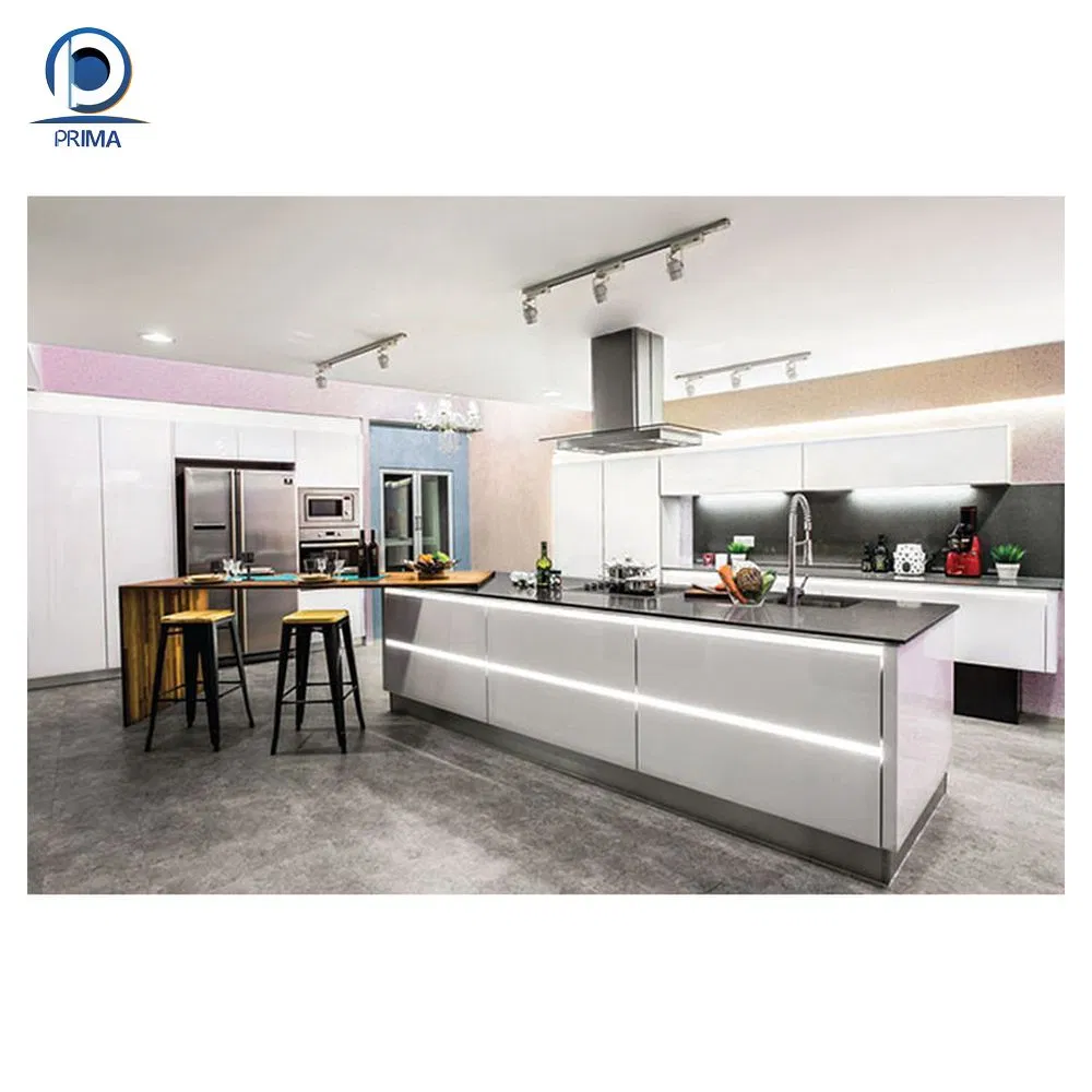 Modern Style Cabinets Lacquer Finish Matte Kitchen Cabinets Pantry Room