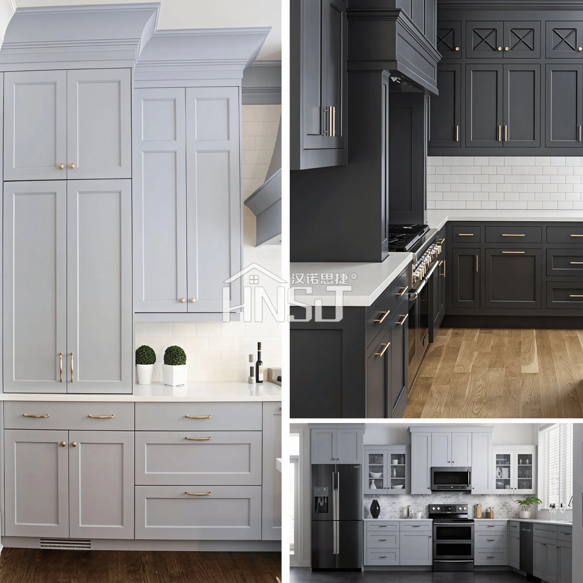 Customized High Gloss Kitchen Furniture Modern Kitchen Cabinet Solid Wood Modular Design Foshan Cupboard Set Outdoor Storage PVC Green Ready to Assemble Cabinet