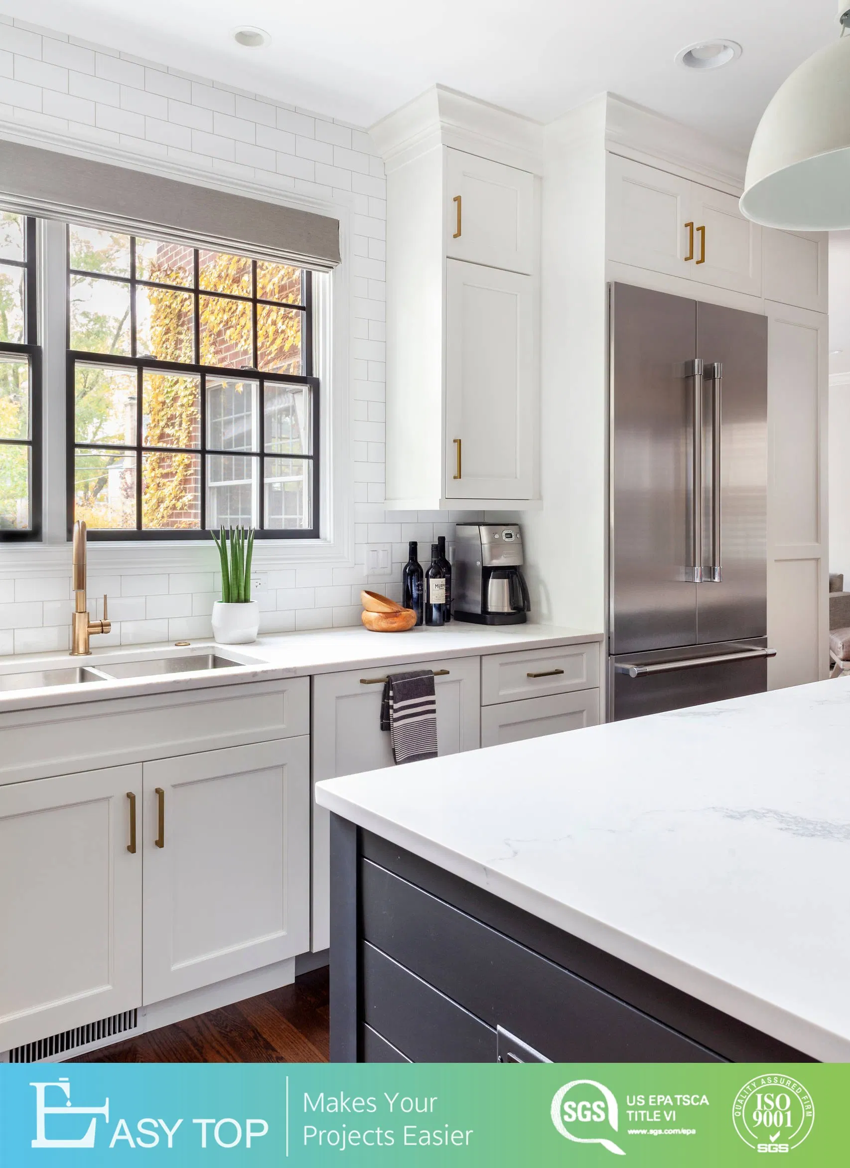 High Pressure Laminate PVC Strong Scratch Resistant Cabinets Complete Kitchen Units